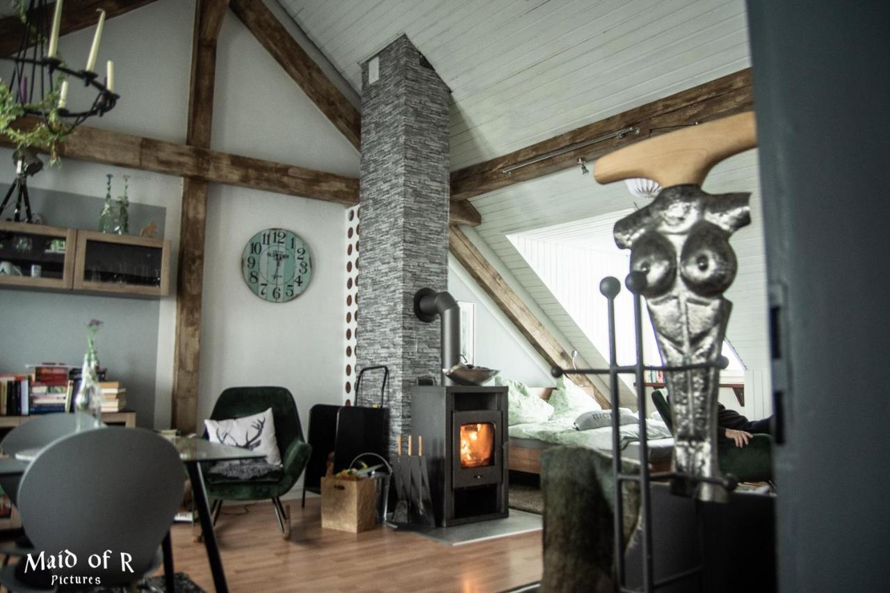 Hof Vierzehnender Im Hohen Venn - 70Qm Fachwerk-Studio - Grosses Wohn-Schlafzimmer Mit Dachterrasse Und Kaminofen - Separate Kueche - Perfekt Fuer Paare - Monschau - Eifel - Hunde Willkommen - Islandpferde 외부 사진
