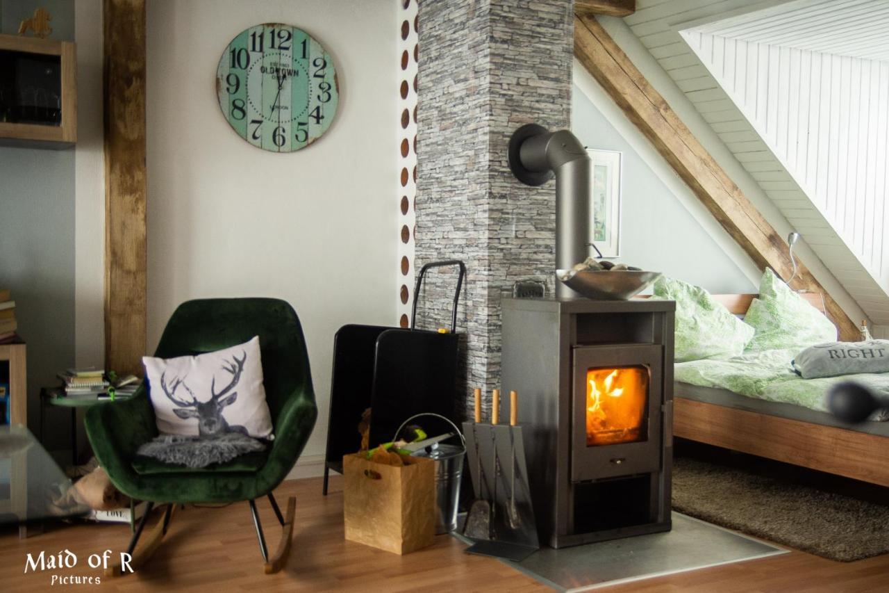 Hof Vierzehnender Im Hohen Venn - 70Qm Fachwerk-Studio - Grosses Wohn-Schlafzimmer Mit Dachterrasse Und Kaminofen - Separate Kueche - Perfekt Fuer Paare - Monschau - Eifel - Hunde Willkommen - Islandpferde 외부 사진