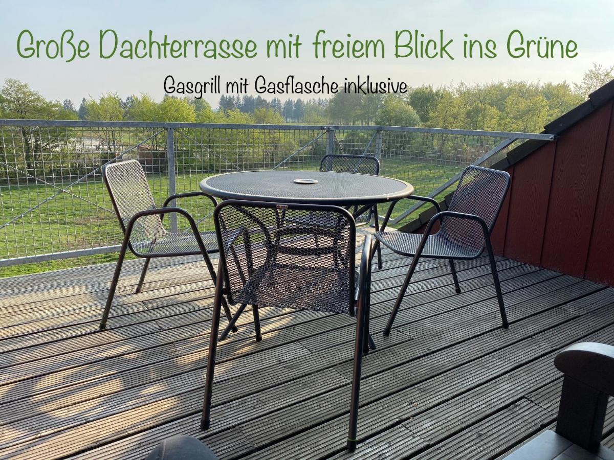 Hof Vierzehnender Im Hohen Venn - 70Qm Fachwerk-Studio - Grosses Wohn-Schlafzimmer Mit Dachterrasse Und Kaminofen - Separate Kueche - Perfekt Fuer Paare - Monschau - Eifel - Hunde Willkommen - Islandpferde 외부 사진