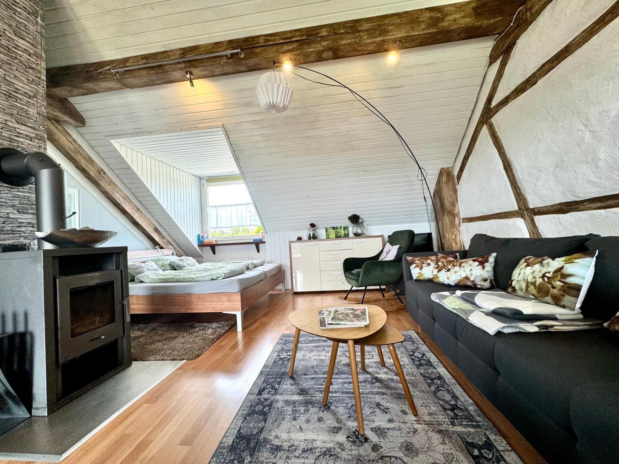 Hof Vierzehnender Im Hohen Venn - 70Qm Fachwerk-Studio - Grosses Wohn-Schlafzimmer Mit Dachterrasse Und Kaminofen - Separate Kueche - Perfekt Fuer Paare - Monschau - Eifel - Hunde Willkommen - Islandpferde 외부 사진